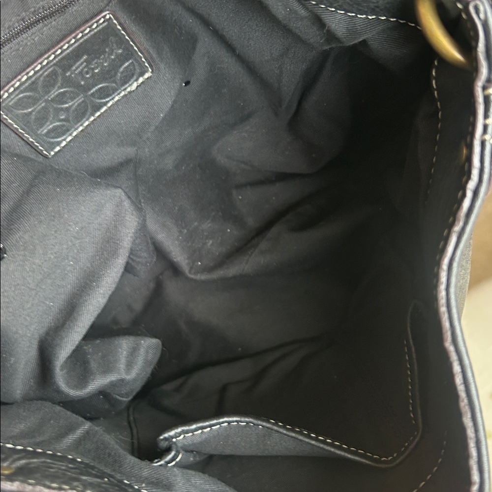Fossil Black Leather Shoulder Bag - Picture 7 of 8